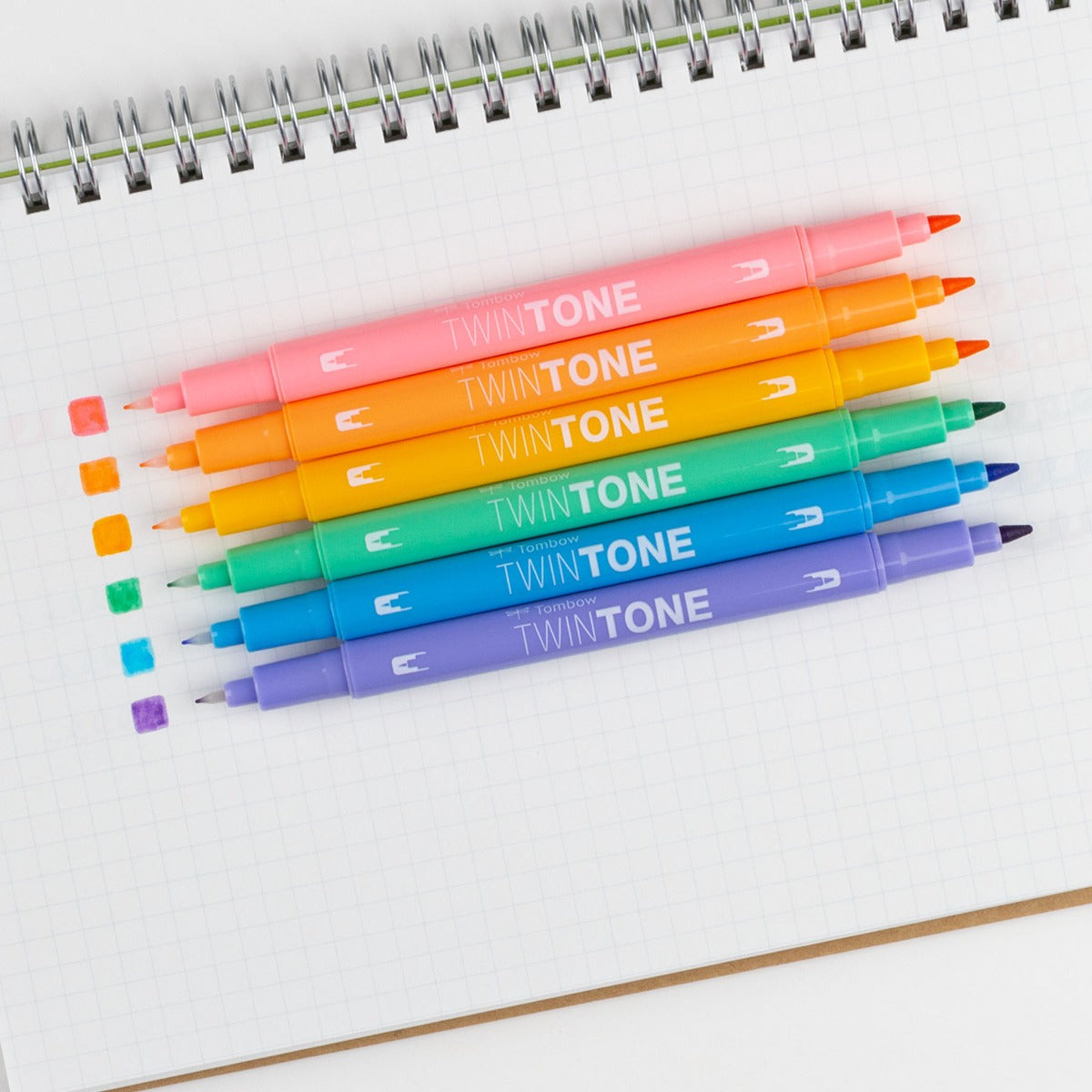 Tombow TwinTone Marker Set, 6-Pack