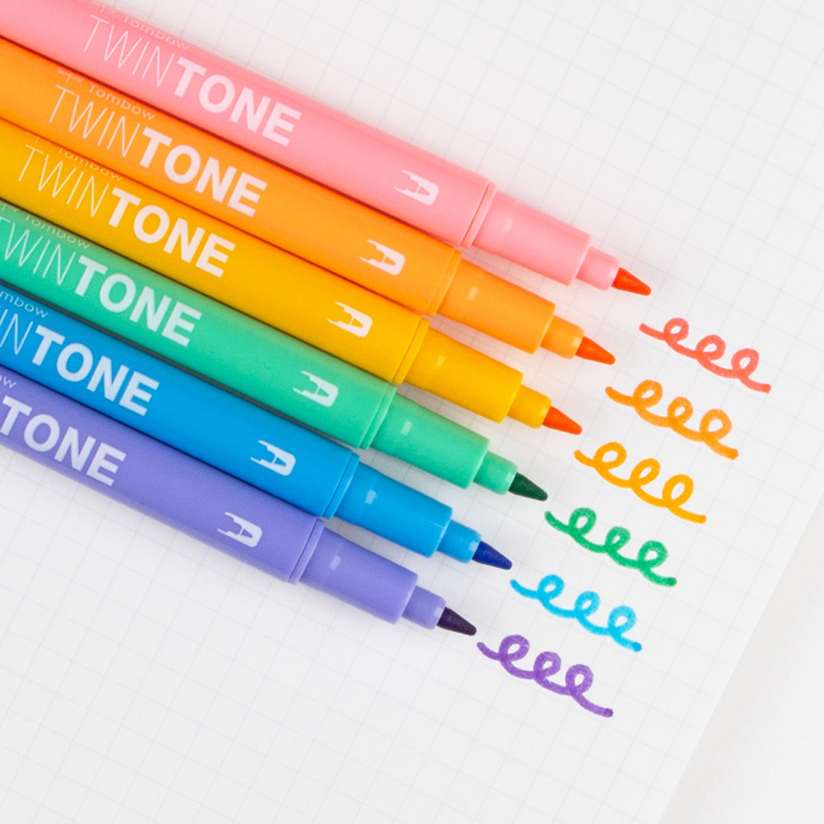 Tombow TwinTone Marker Set, 6-Pack