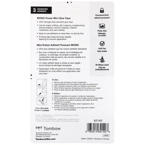 Tombow Power Mini Glue Tape 3-Pack