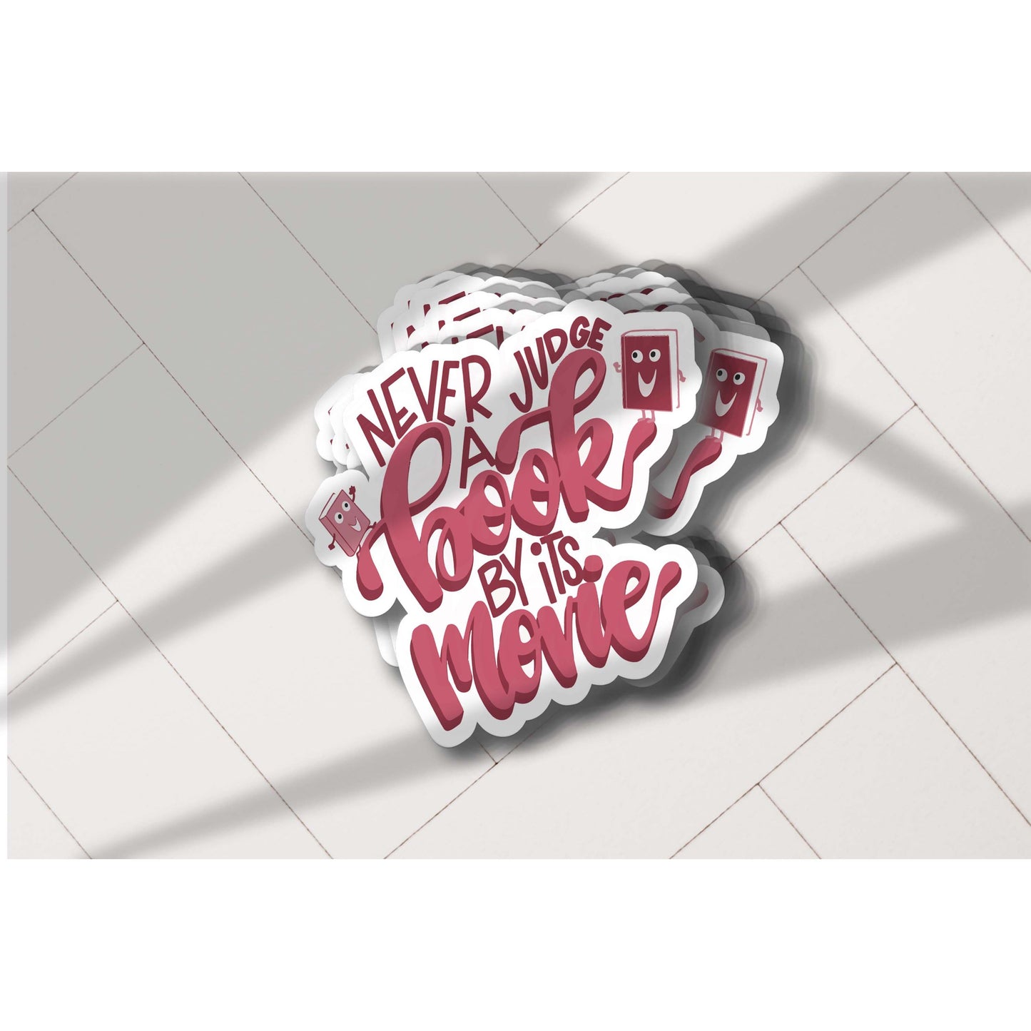 Never Judge a Book By It's Movie Vinyl Sticker
