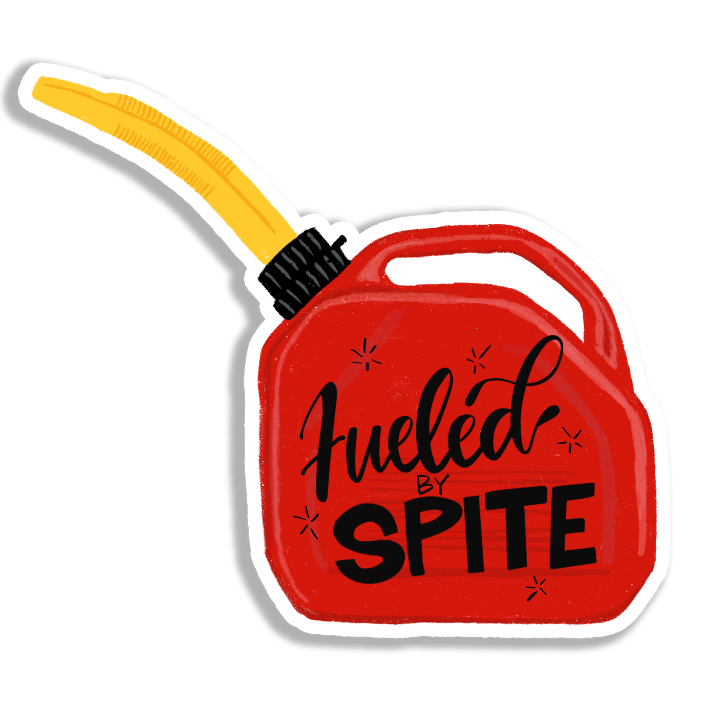 Fueled By Spite Vinyl Sticker