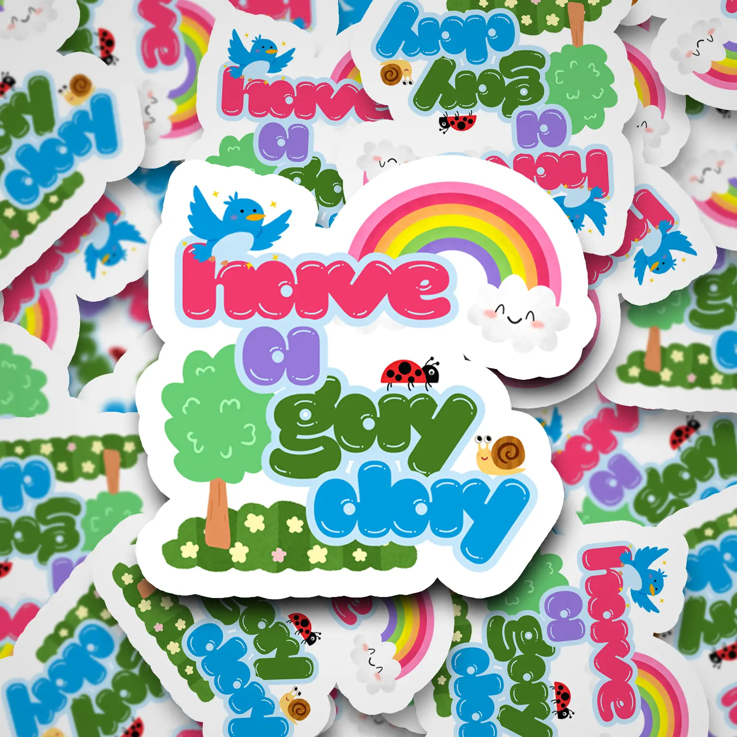 Sea Green Have a Gay Day Vinyl Sticker – Funny Rainbow Pride Decal