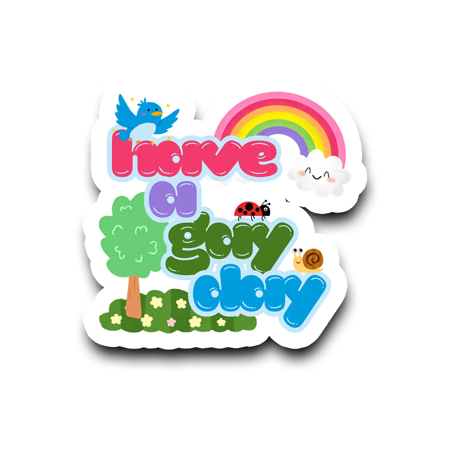 Sea Green Have a Gay Day Vinyl Sticker – Funny Rainbow Pride Decal