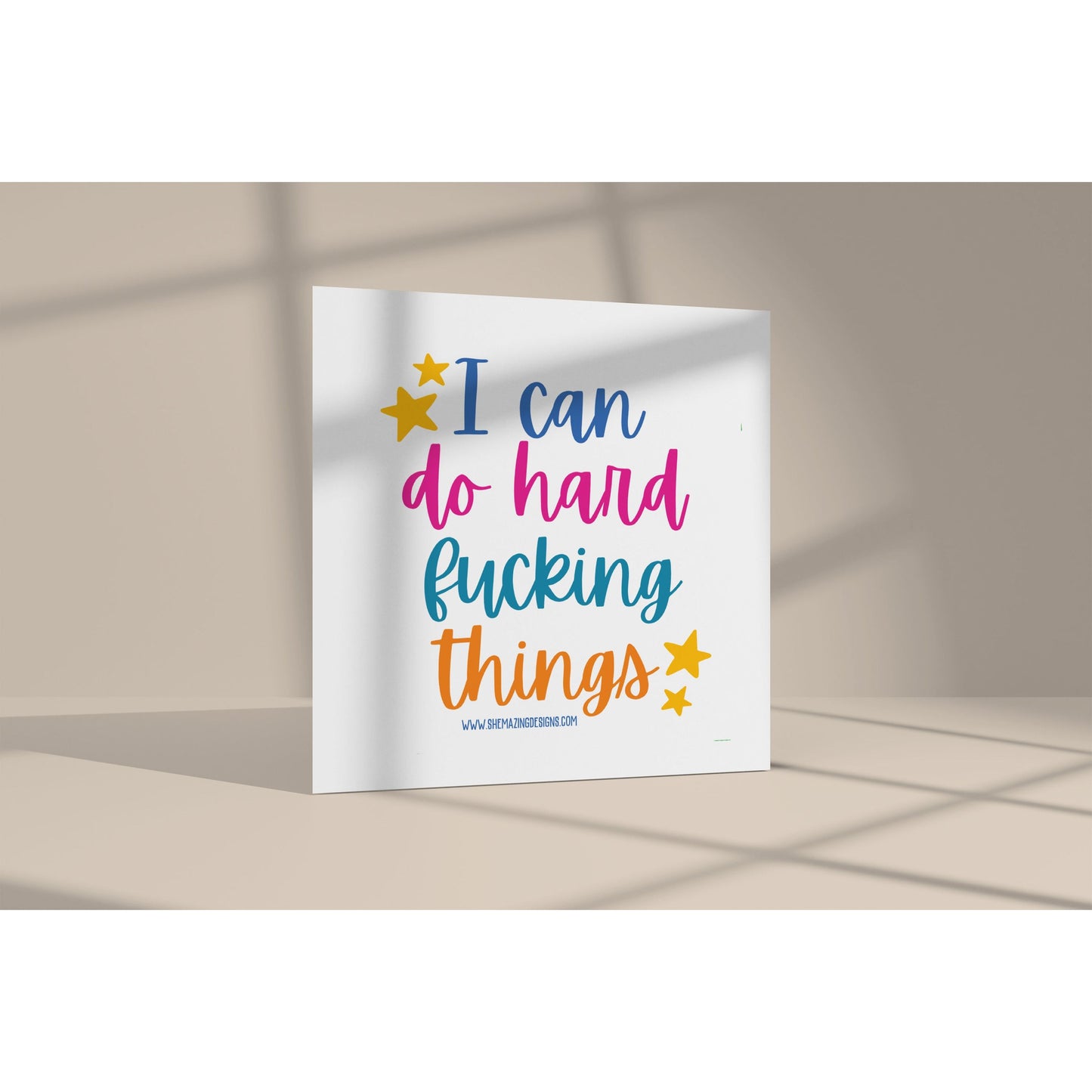I Can Do Hard Fucking Things Mirror Cling Decal