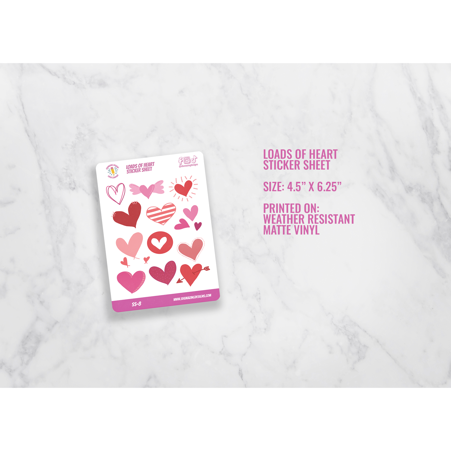 Loads of Heart Sticker Sheet