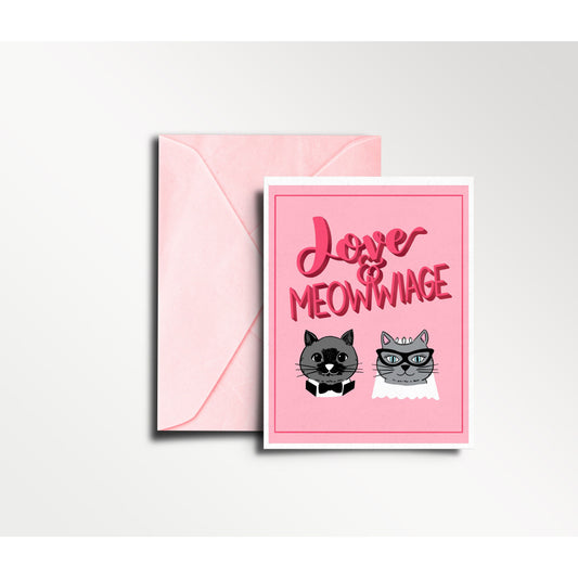 Love & Meowwiage - Wedding Card | Cat Family, Cat Lovers
