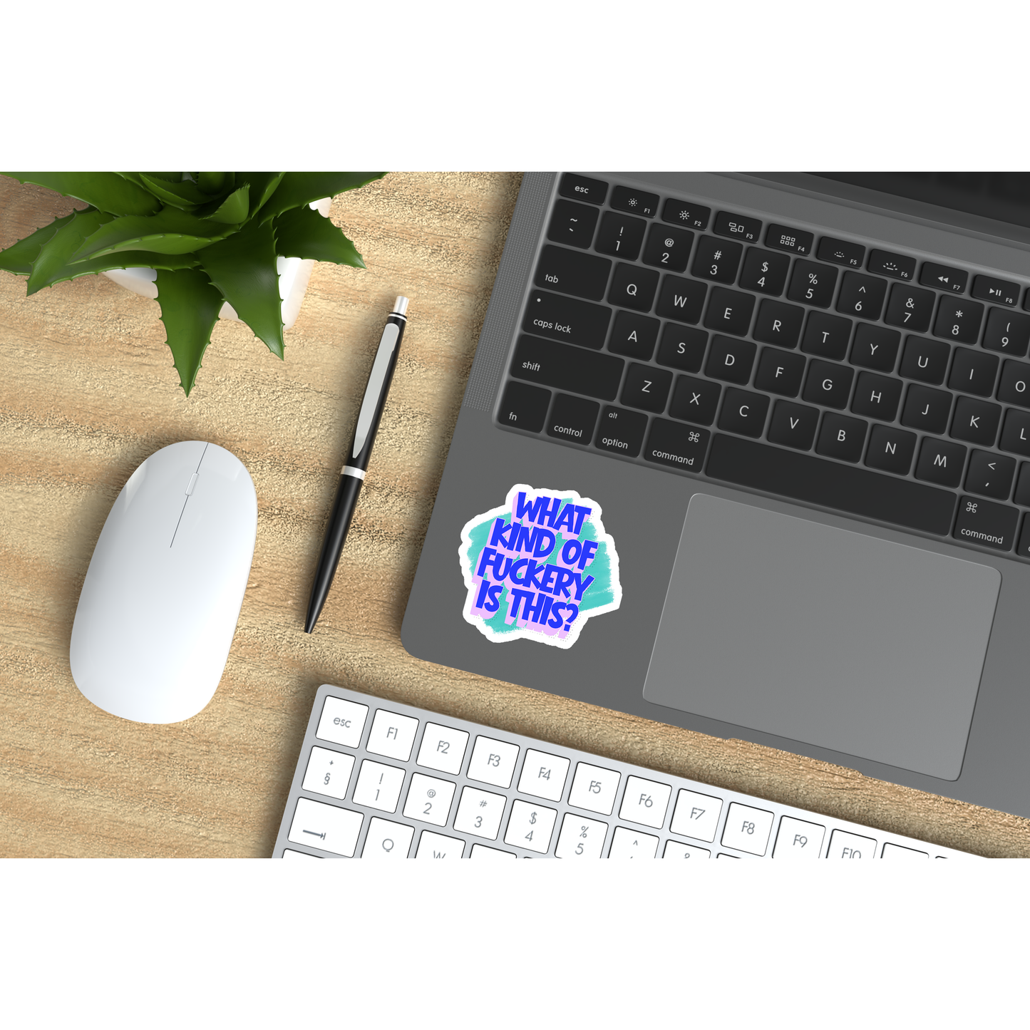 What Kind of Fuckery is This? Vinyl Sticker – Funny, Snarky, Irreverent Quote Sticker for Laptops, Water Bottles, and Notebooks