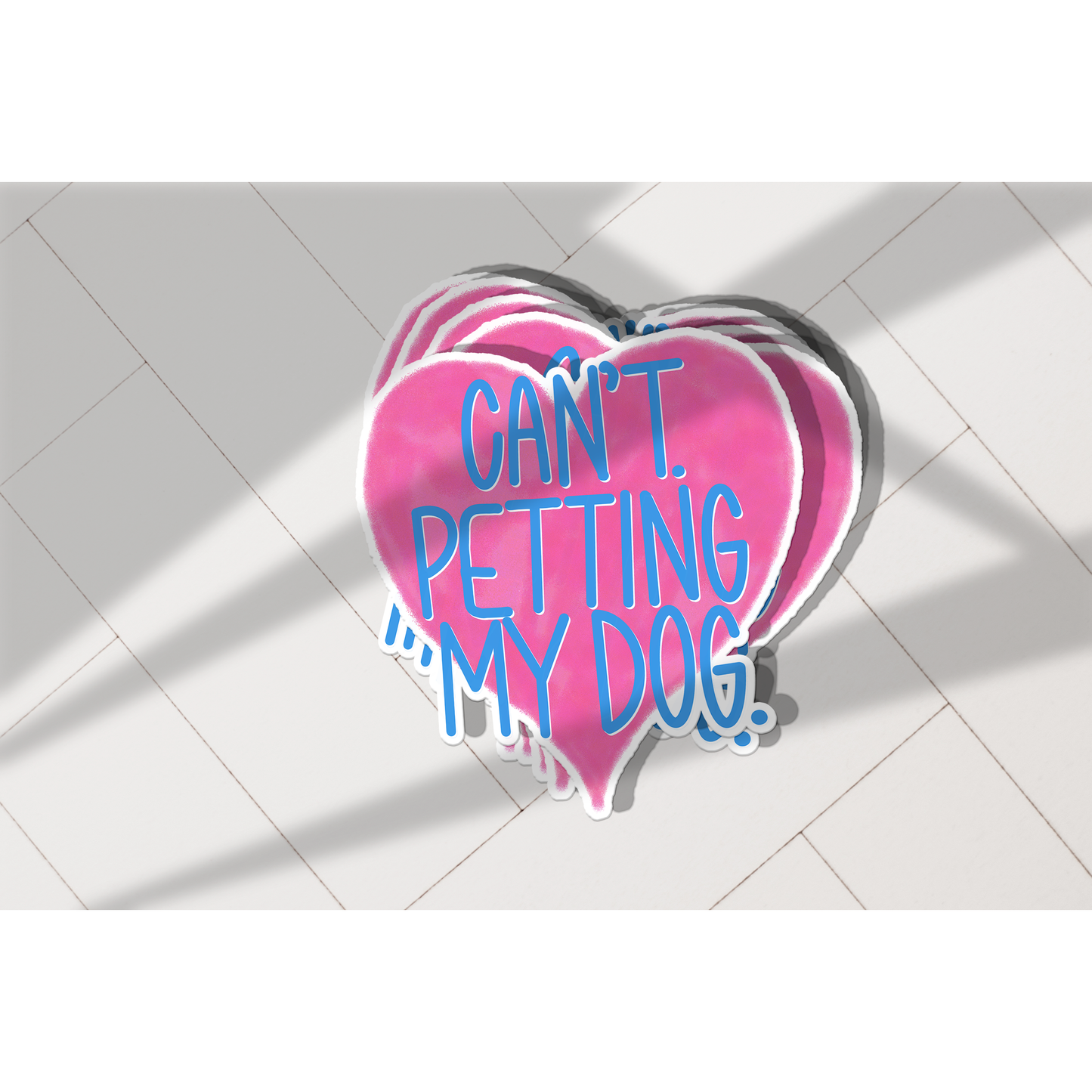 Can’t. Petting My Dog Vinyl Sticker | Funny Dog Lover Decal