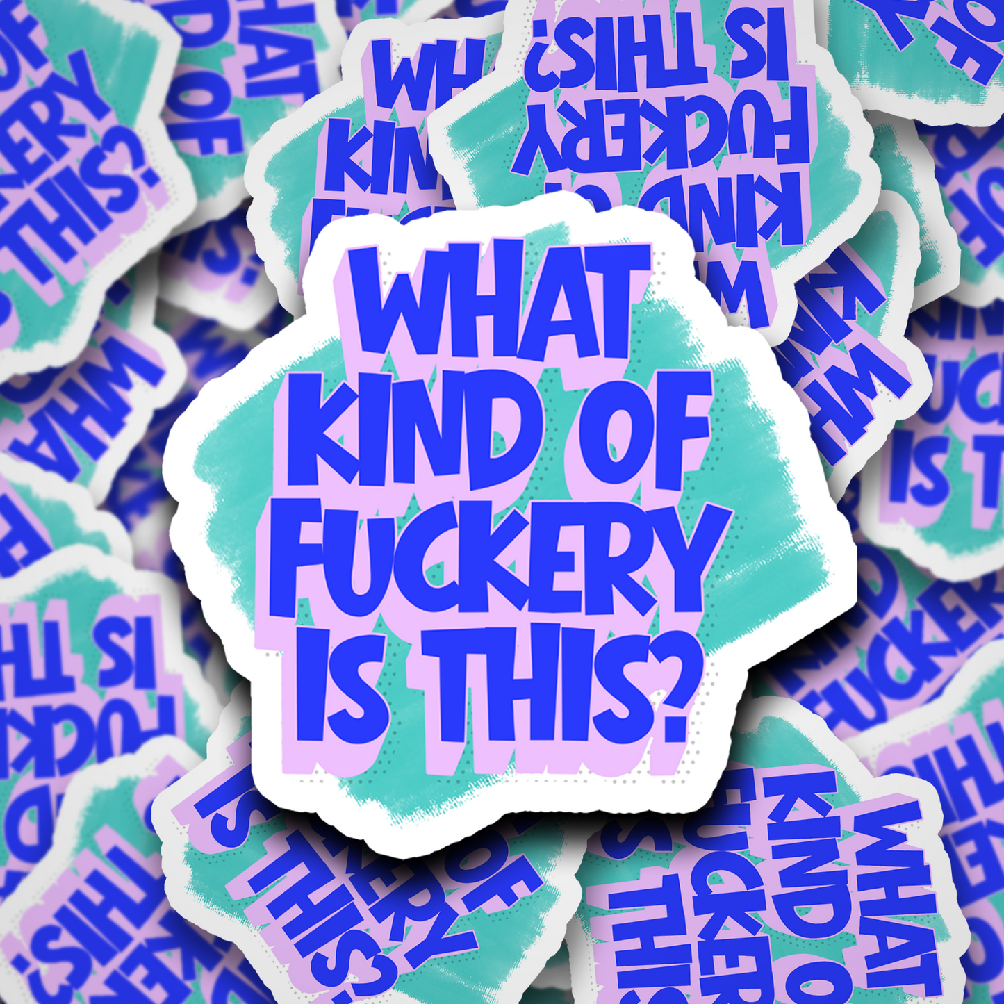 What Kind of Fuckery is This? Vinyl Sticker – Funny, Snarky, Irreverent Quote Sticker for Laptops, Water Bottles, and Notebooks