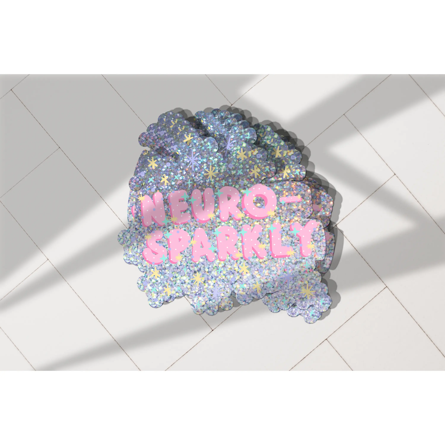 Neurosparkly Holographic Vinyl Sticker – Sparkly Neurodivergent Pride