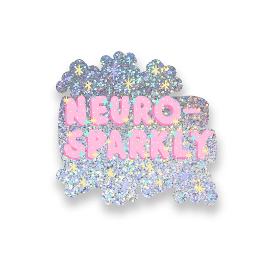 Neurosparkly Holographic Vinyl Sticker – Sparkly Neurodivergent Pride