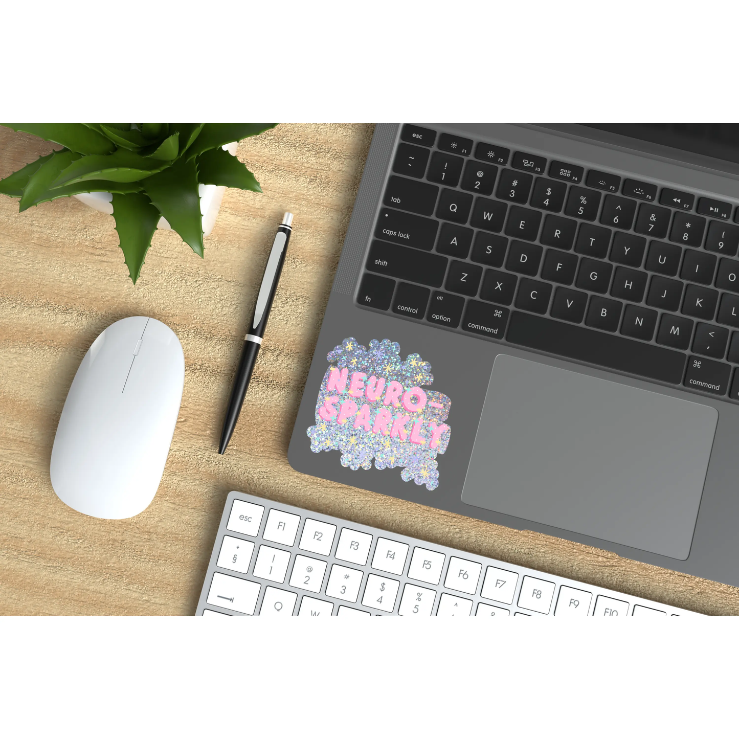 Neurosparkly Holographic Vinyl Sticker – Sparkly Neurodivergent Pride