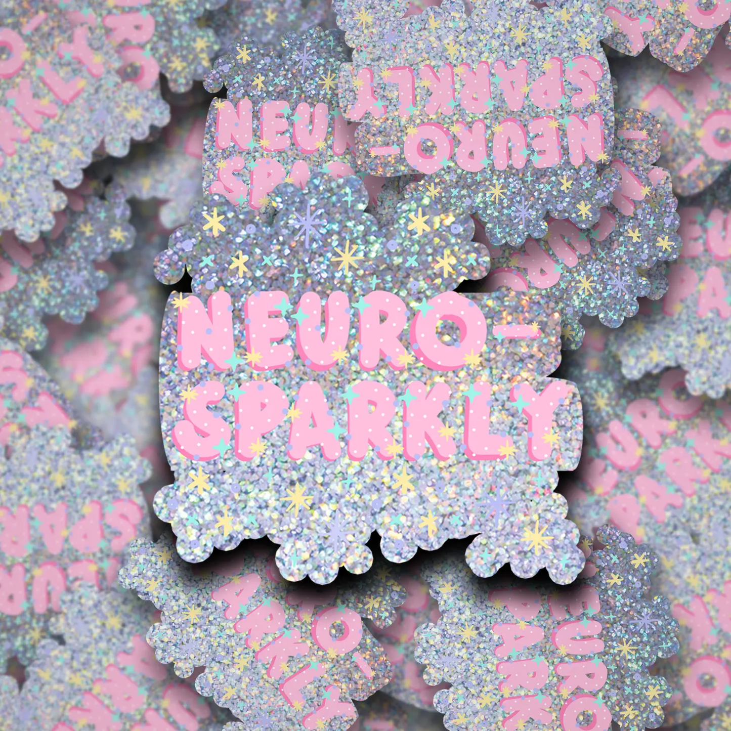 Neurosparkly Holographic Vinyl Sticker – Sparkly Neurodivergent Pride