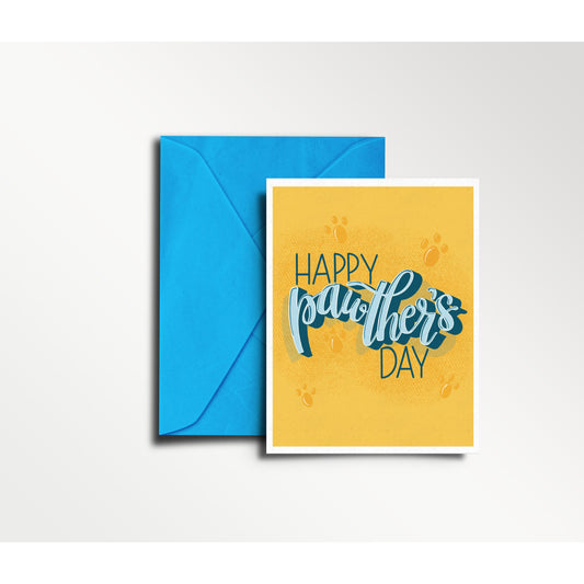 Happy Pawther's Day Card for Dog Dads and Cat Dads - Pet Lover Father's Day Printable Greeting Card