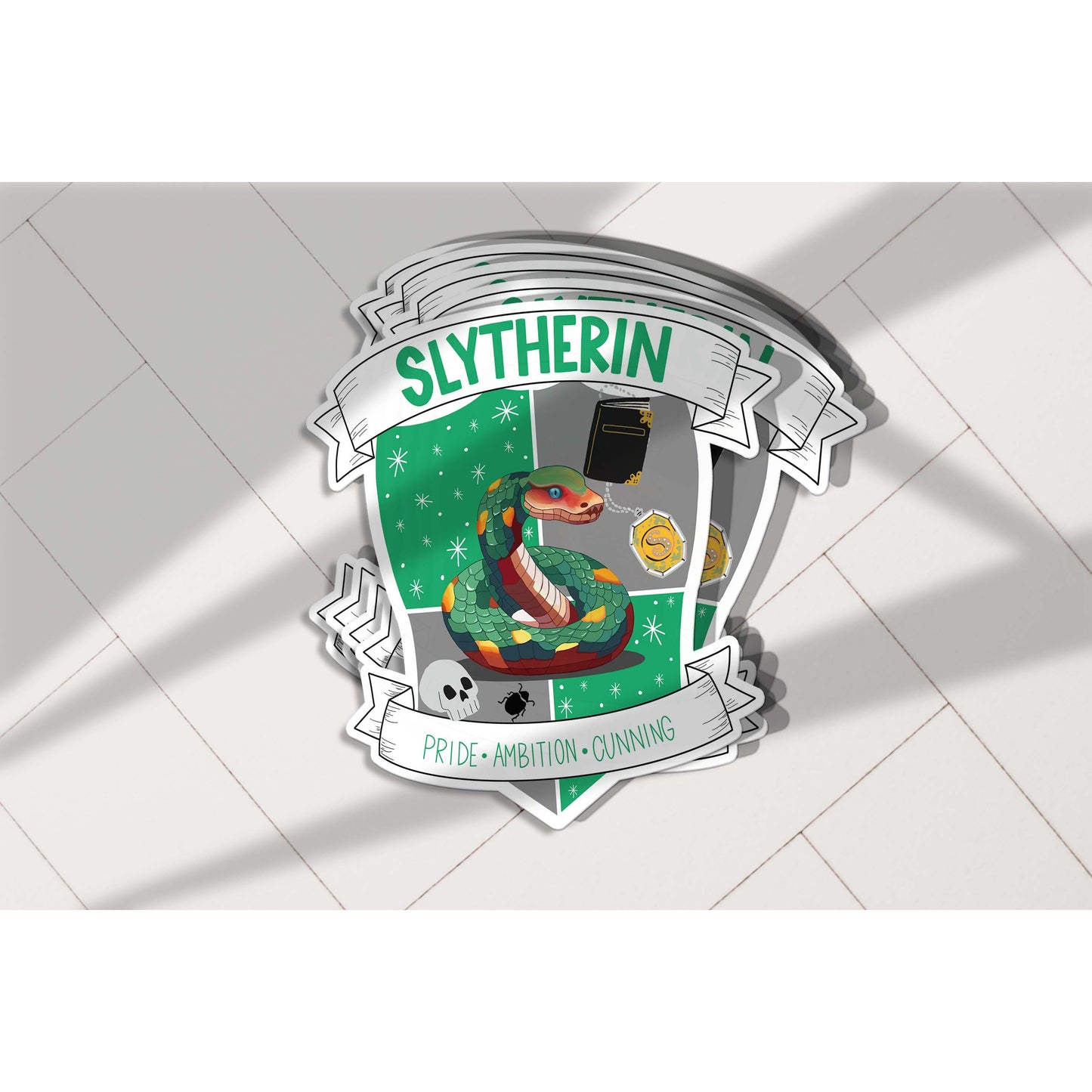 Slytherin Crest Vinyl Sticker-Harry Potter