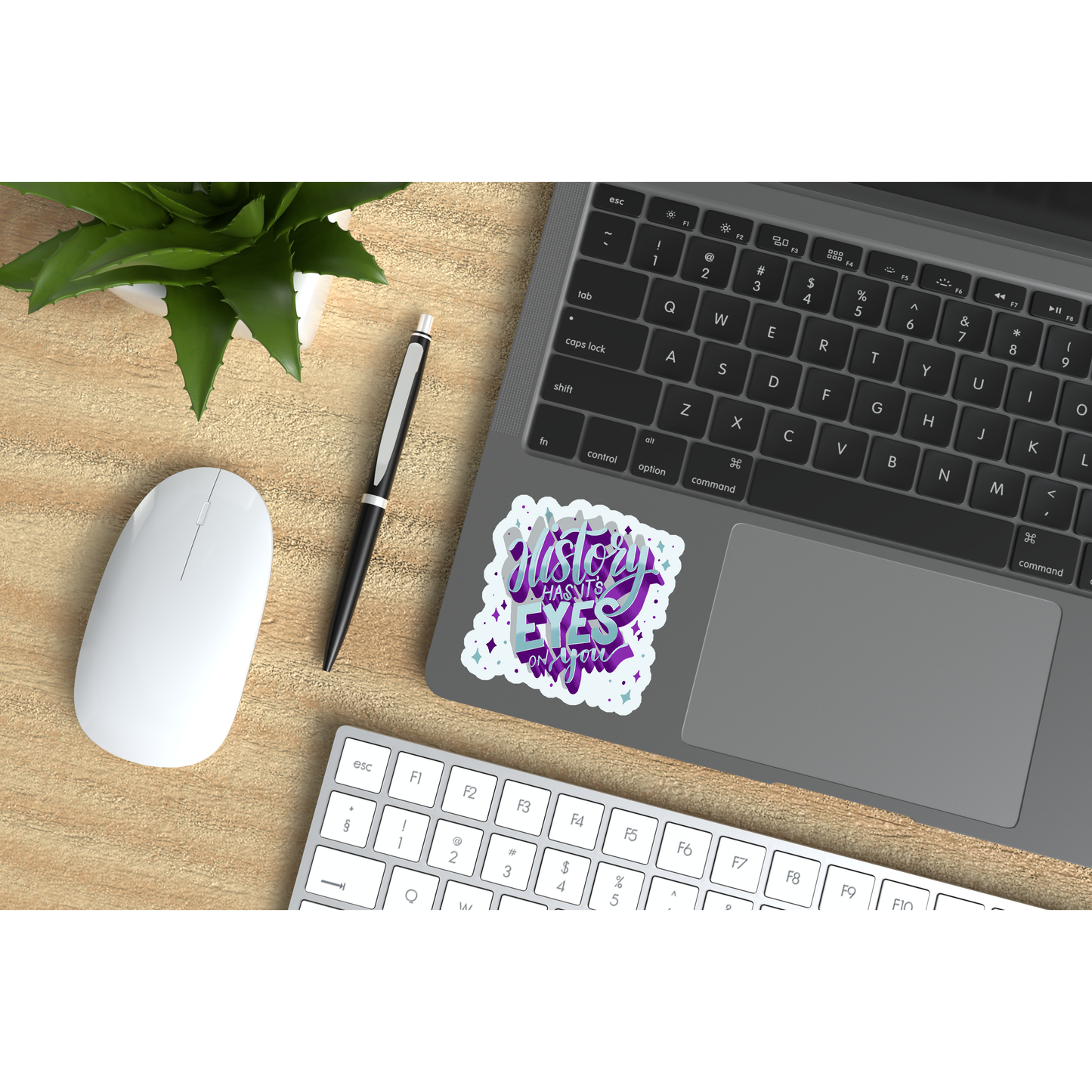 “History Has Its Eyes on You” Vinyl Sticker – Inspirational Political Quote Decal