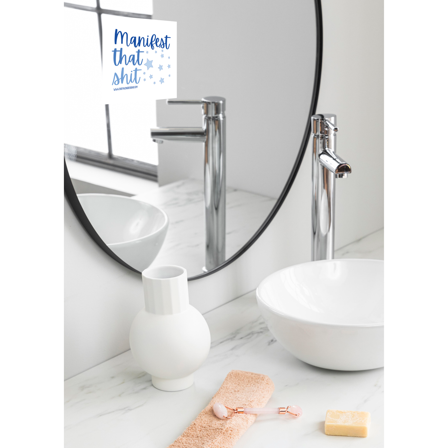 Manifest That Shit Mirror Cling Decal