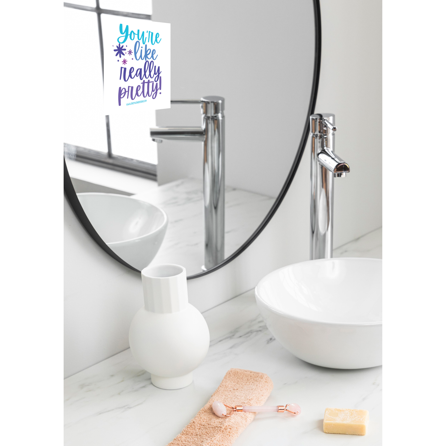 You're Like Really Pretty Mirror Cling Decal