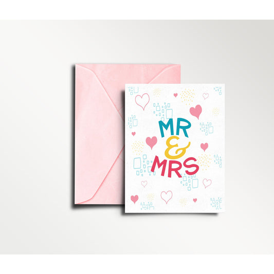 Mr & Mrs Wedding Card