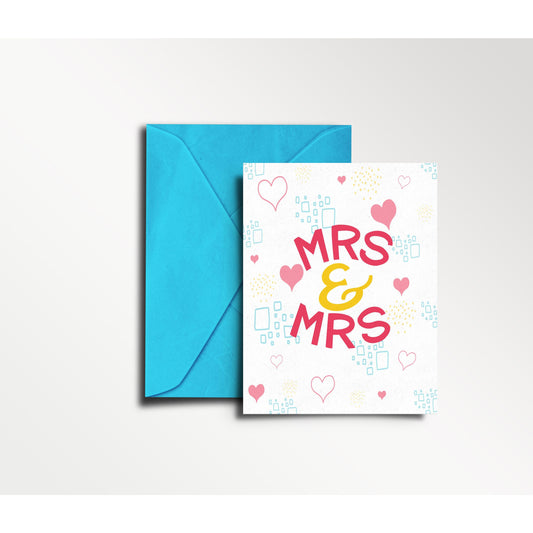 Mrs & Mrs Wedding Card